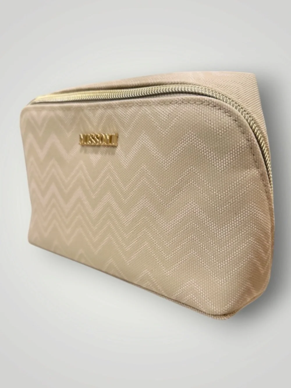 Missoni Delta One Travel Amenity Kit Bag Cream & Blue Set Of 2, New, Sealed
